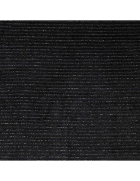 Striped lurex velvet fabric - Black