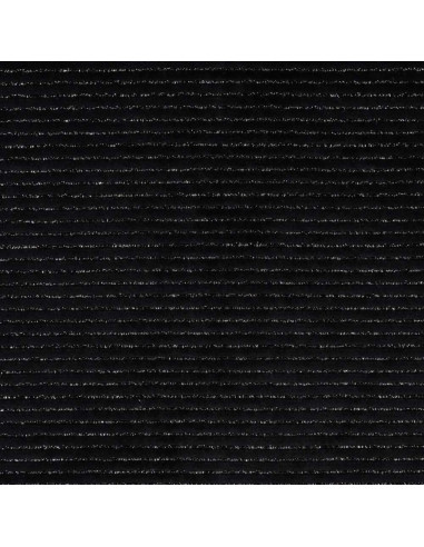 Striped lurex velvet fabric - Black