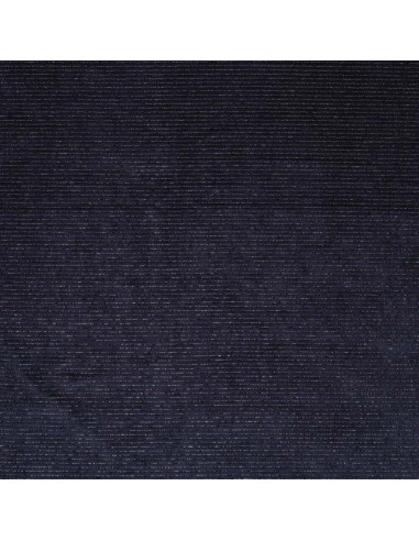 Striped lurex velvet fabric - Navy blue