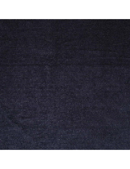 Striped lurex velvet fabric - Navy blue