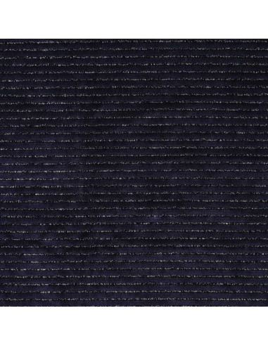 Striped lurex velvet fabric - Navy blue