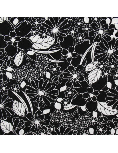 Fancy viscose fabric - Joelle black and white 2