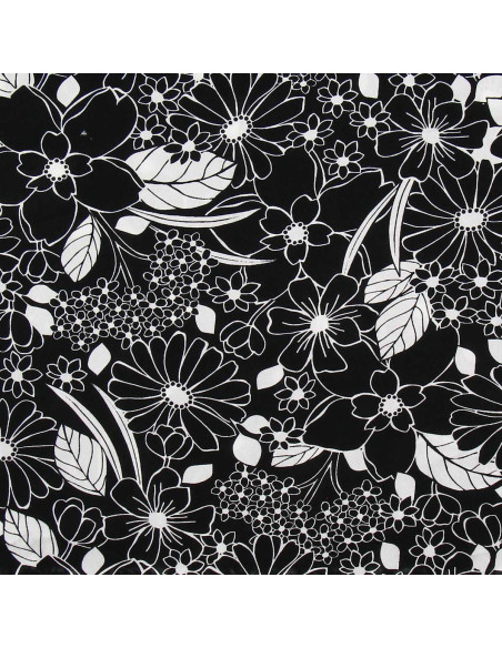 Fancy viscose fabric - Joelle black and white