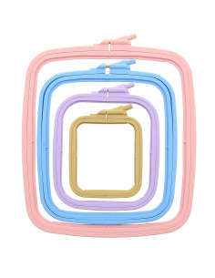 Colored rectangular plastic embroidery frame