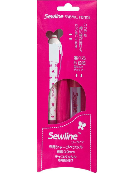 Sewline Extra-Fine Mechanical Chalk Pencil - Pink