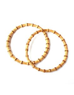 Round bamboo handles for handbag