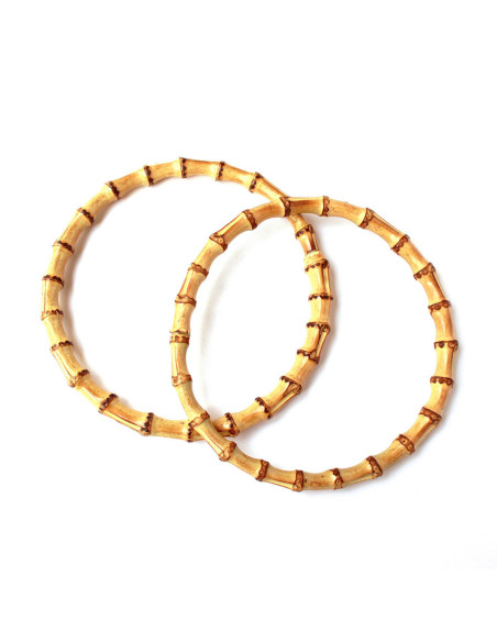 Round bamboo handles for handbag