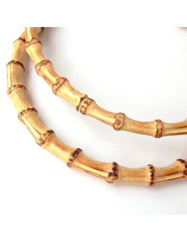 Round bamboo handles for handbag
