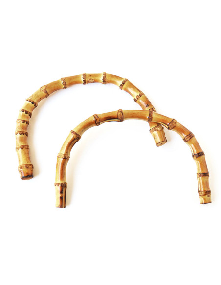 Bamboo half-circle handles for handbag