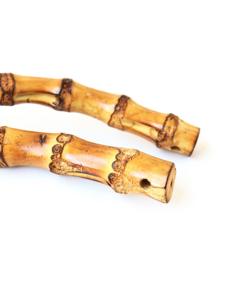 Bamboo half-circle handles for handbag