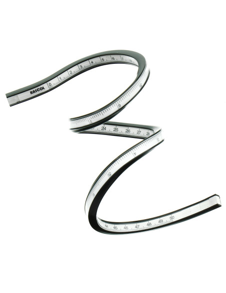 Curved graduated ruler