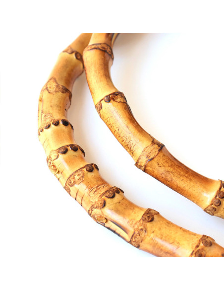 Bamboo half-circle handles for handbag