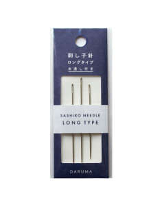 Pack of 3 long Daruma sashiko needles
