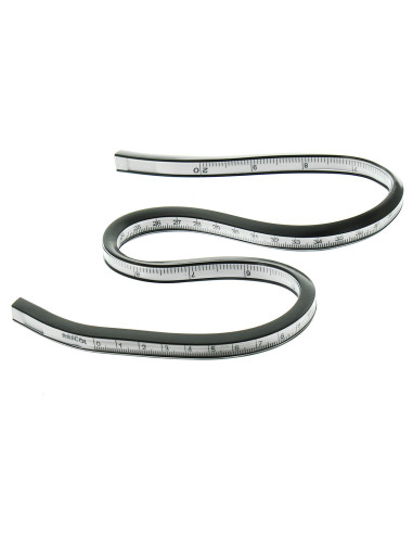 Curved graduated ruler