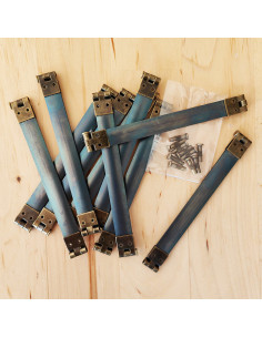 Set of 10 bronze clasp ends - 10 cm