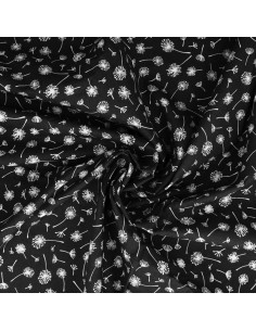 Fancy cotton poplin fabric - Black Umbel
