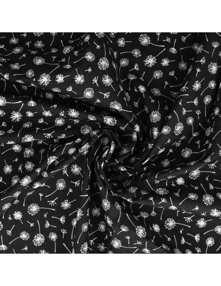 Fancy cotton poplin fabric - Black Umbel