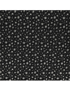 Fancy cotton poplin fabric - Black Umbel 2