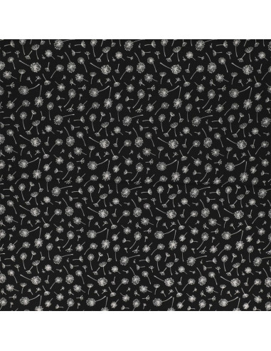 Fancy cotton poplin fabric - Black Umbel