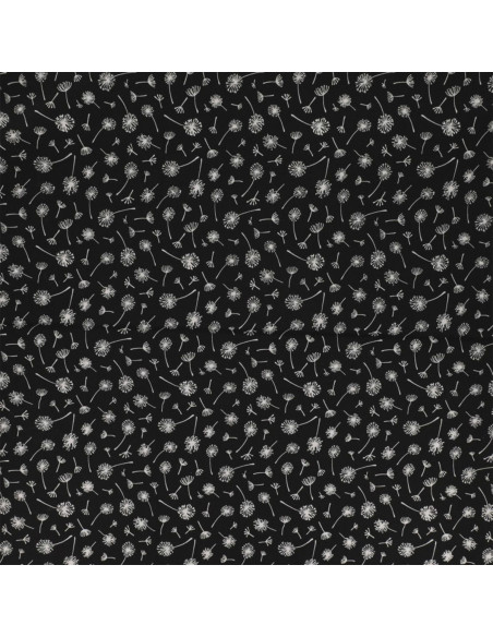 Fancy cotton poplin fabric - Black Umbel