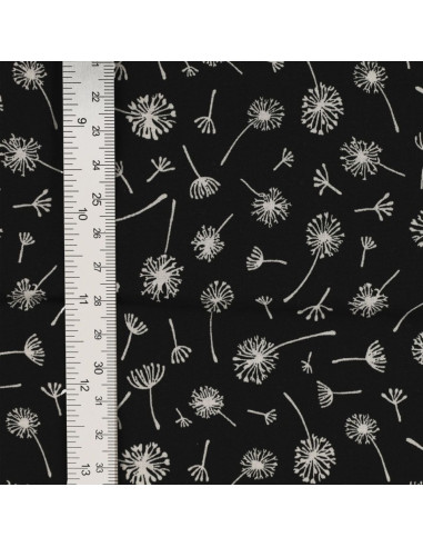 Fancy cotton poplin fabric - Black Umbel