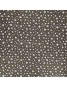Fancy cotton poplin fabric - Taupe umbel 2