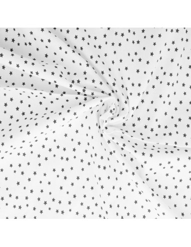 Fancy cotton poplin fabric - Black star
