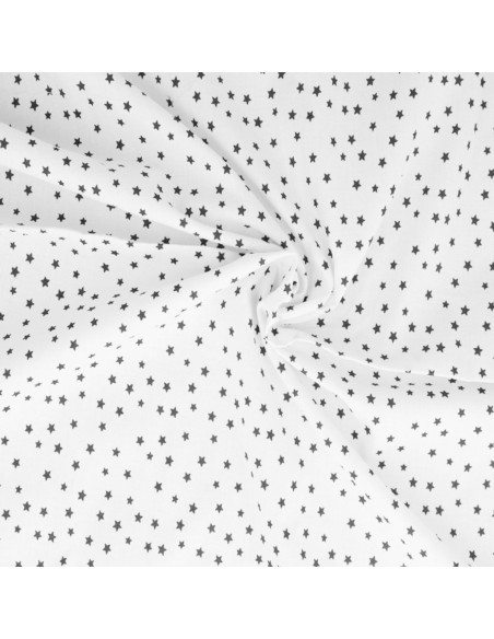Fancy cotton poplin fabric - Black star
