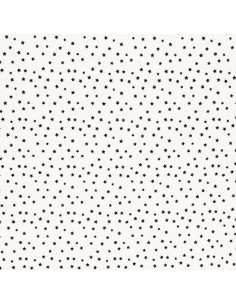 Fancy cotton poplin fabric - Black star 2