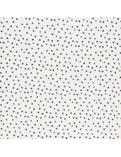 Fancy cotton poplin fabric - Indigo star 2