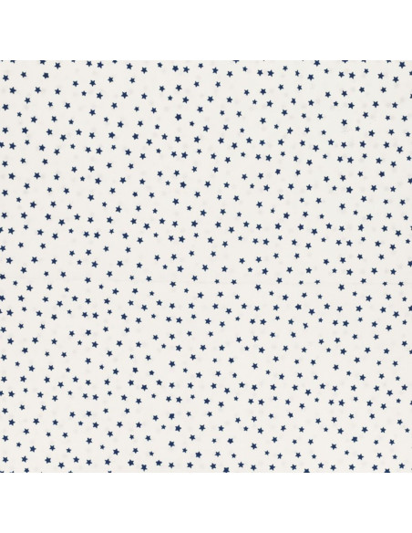 Fancy cotton poplin fabric - Indigo star