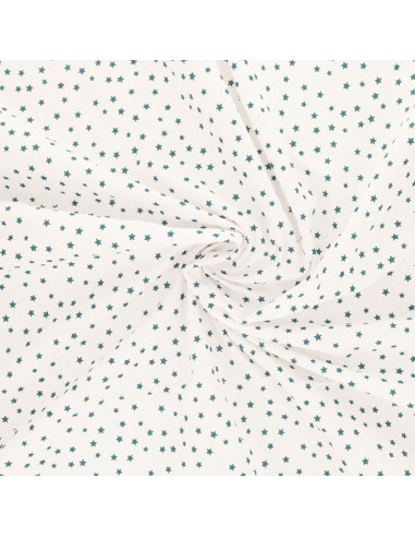 Fancy cotton poplin fabric - Blue star