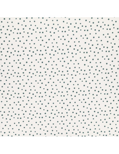 Fancy cotton poplin fabric - Blue star