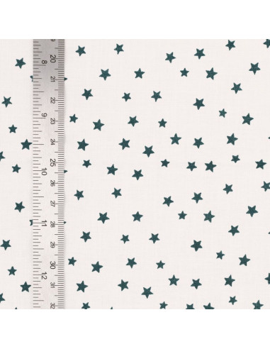 Fancy cotton poplin fabric - Blue star