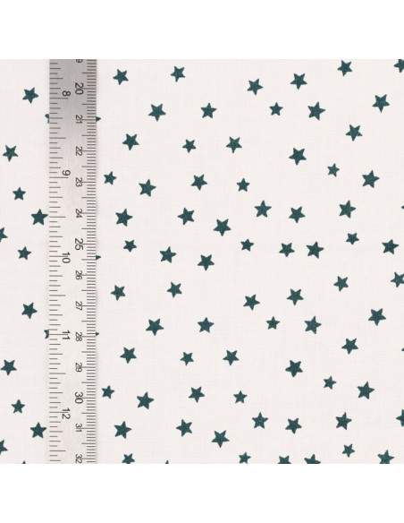 Fancy cotton poplin fabric - Blue star