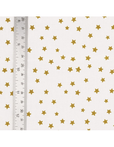 Fancy cotton poplin fabric - Curry star