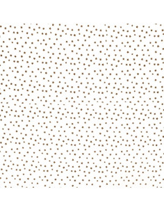 Fancy cotton poplin fabric - Brown star 2