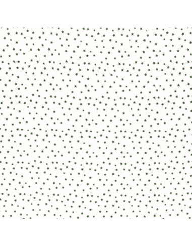 Fancy cotton poplin fabric - Khaki star