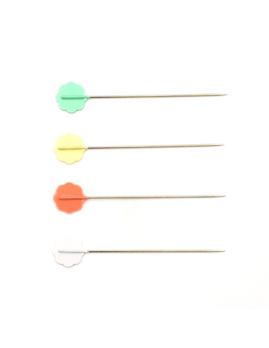Box of 100 flower-shaped head pins Clover