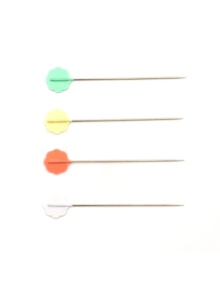 Box of 100 flower-shaped head pins Clover