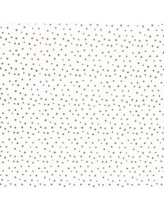 Fancy cotton poplin fabric - Taupe star 2