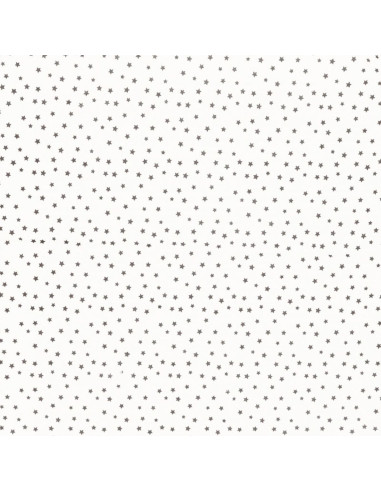 Fancy cotton poplin fabric - Taupe star