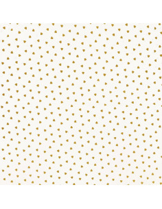 Fancy cotton poplin fabric - Curry heart 2