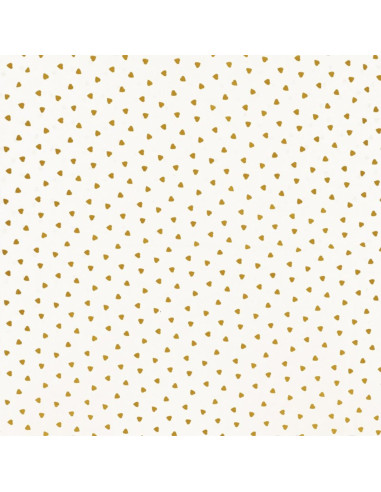 Fancy cotton poplin fabric - Curry heart