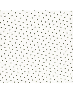 Fancy cotton poplin fabric - Khaki heart 2