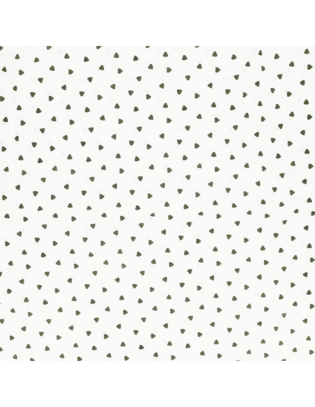Fancy cotton poplin fabric - Khaki heart