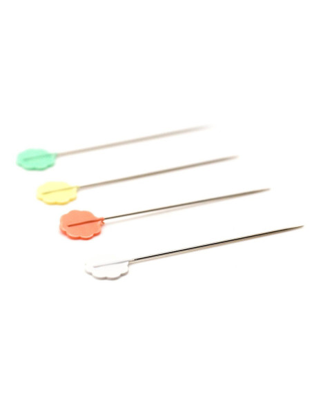 Box of 100 flower-shaped head pins Clover