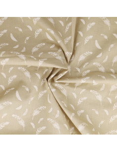 Fancy cotton poplin fabric - Pebble feather
