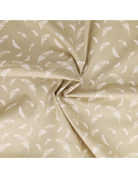 Fancy cotton poplin fabric - Pebble feather