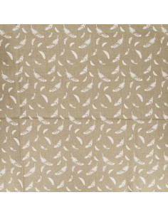Fancy cotton poplin fabric - Pebble feather 2